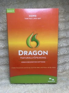 Dragon Naturally Speaking Speech Recognition Home Software Ver 11 w/ Headset 224 - Picture 1 of 5