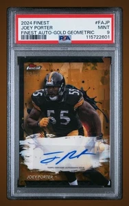 Joey Porter Auto 2024 Topps Finest Gold Geometric /50 Pittsburg Steelers PSA 9 - Picture 1 of 2