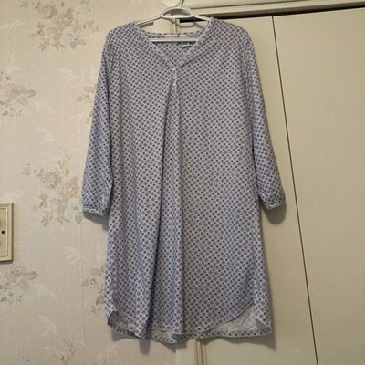 Camisón geométrico morado y verde Bobbie Brooks para mujer 2XL (20W) 100 % algodón Foto 1 de 4