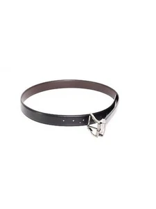 PERRY ELLIS PORTFOLIO Mens Black Reversible Faux Leather Dress Belt 36 - Picture 1 of 3