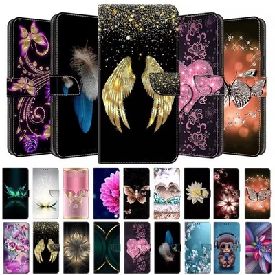 Wallet Flip Phone Case For iPhone 17 Pro Max 16 Plus 16E Patterned Leather Cover - Image 1 of 4