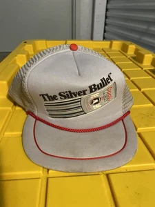 Gorra ajustable vintage años 70 80 Coors Light THE SILVER BULLET cerveza espalda a presión - Imagen 1 de 8
