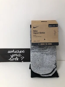 Nike Vapor Strike DriFIT Soccer Crew Socks size 12-13.5 Black Grip DH6613-010 - Picture 1 of 10