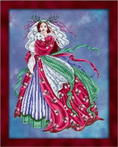 Joan Elliott Design gezählte Kreuzstichkarte ~ Das Wintergeschenk ~ JE307 - Bild 1 von 2