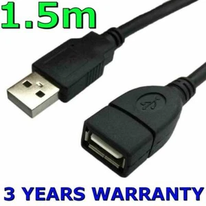 1.5m USB Extension Data Cable 2.0 Male to Female Long Cord for Computer MacBook - Picture 1 of 26