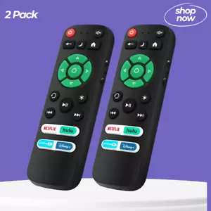Roku TV Replacement Remote - 2 Pack Universal for Smart TVs - Picture 1 of 7