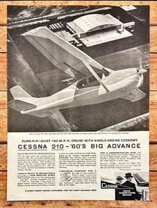 Cessna 210 Sunny South Aircraft Service Ft Lauderdale FL Vtg Print Ad 1960 - Picture 1 of 6