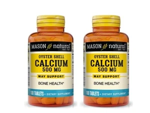 Oyster Shell Calcium, 500 mg, 100 Tablets 2 X 100 = 200 TABLETS - Picture 1 of 3