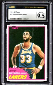 1981 TOPPS #20 KAREEM ABDUL JABBAR LA LAKERS - CSG MINT+ 9.5 - PERFECT CENTERING - Picture 1 of 2