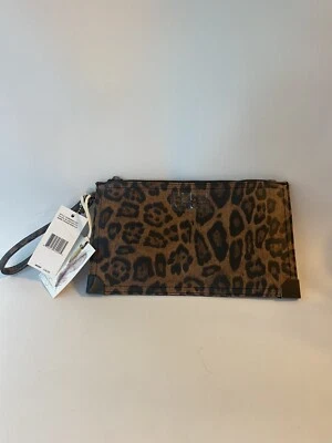 Jessica Simpson Zipper Wristlet Wallet Clutch Cheetah Leopard Animal Print NWT - Image 1 of 4
