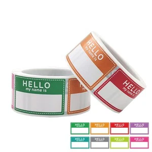 Name tag Stickers: "Hello, My Name is" Colorful Name Tags for Schools, Office... - Picture 1 of 6