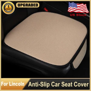 For Lincoln Car Front Seat Covers Four Seasons Cushions Protector Beige Interior - Picture 1 of 10