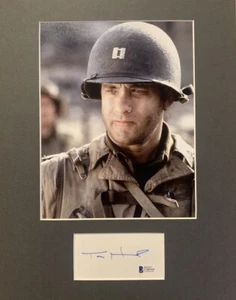 Tom Hanks firmato 11x14 display fotografico opaco film privato Ryan certificato BAS #2 - Foto 1 di 2