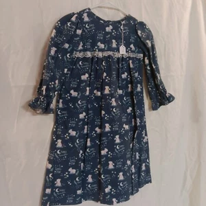 Girl's Nightgown, size 2, Handmade by Grandma Jan, white bears - Picture 1 of 4