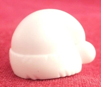 Lego Minifigure - Genuine HEADGEAR White SANTA HAT - Image 1 of 2