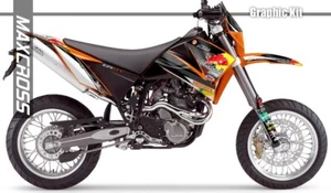 MAXCROSS GRAPHICS KIT FOR LC4 SMC 625 640 2004-2006 DECALS STICKERS FULL MRB2 - Foto 1 di 2
