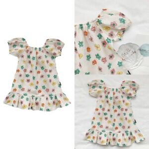 Girls French Dresses Summer Clothes Flower Printing Long Dress Toddler Clothing