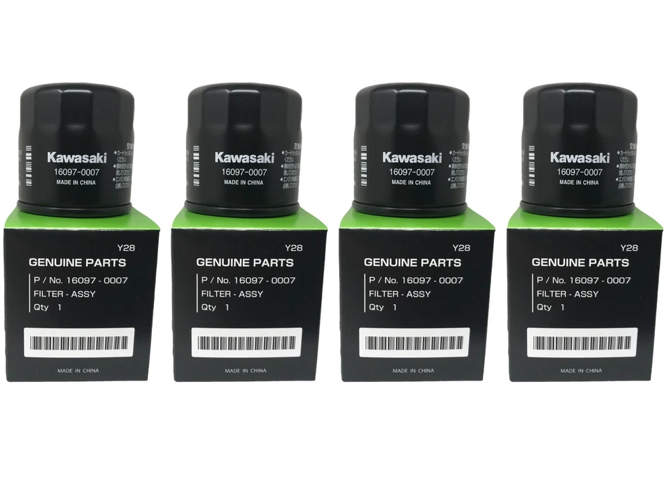 4 Pack Kawasaki OEM Oil Filter 16097-0007 replaces (16097-0003) - Image 1 of 4
