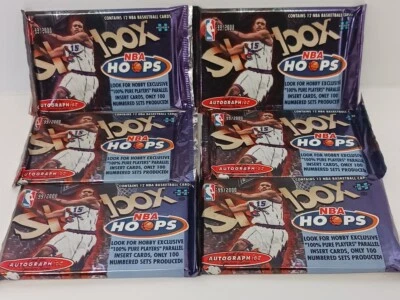 6 Packs 1999/2000 Skybox Hoops Basketball  Fresh from Box Hobby Packs HTF - Image 1 of 3