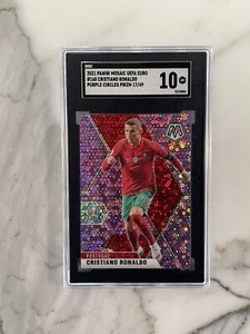 Cristiano Ronaldo 2020 UEFA Euro Mosaic Purple Circles 17/49 Portugal PSA SGC 10 - Bild 1 von 2