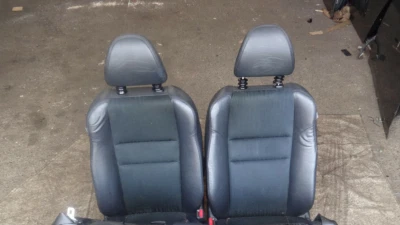 Honda Accord CL9 Mk7 2003-2008 Touring Electric Black Leather Front Seats - Image 1 of 4