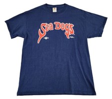 Portland Sea Dogs Shirt Mens Large Blue Minor League Baseball Maine Adult A08