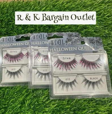 Ardell Halloween Queen Collection False Eyelashes Diva / 615 ~ 3 Packs = 6 Pairs - Image 1 of 2