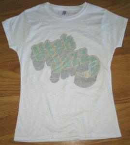 NEU UTAH JAZZ NOTE LOGO LADIES DAMEN TAILLIERTES T-SHIRT LARGE LG L - Bild 1 von 1