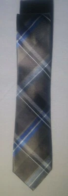 Corbata Kenneth Cole Reaction marrón con rayas 100 % seda, China Foto 1 de 4