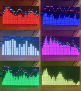 AS3264 full color RGB music spectrum display screen finished 50 mode 32*16CM - Picture 1 of 6