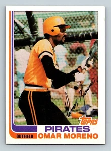 1982 Topps #395 Omar Moreno - Pittsburgh Pirates - Outfield - Picture 1 of 2