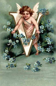 Angelo, Angel - Alfabeto Lettera "V" - Alphabet Letter "V" - Rilievo - A061 - Imagen 1 de 2