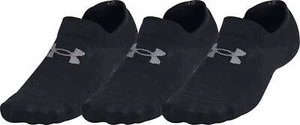 Under Armour Essentials 3 Pack Ultra Low Tab Socks Black Arch Support Gym Mens - Picture 1 of 4