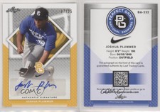 2016 Leaf Perfect Game National Showcase Yellow /25 Joshua Plummer #BA-232 Auto