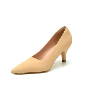 Women's Chunky High Heels Closed Pointed Toe Pumps Dress Office Shoes for Women - Picture 1 of 7