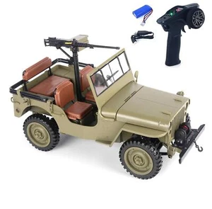 HG 1/14 4x4 RC Military Truck HG4 58 Convertible Off Road Combat Vehicle 2Speed - Picture 1 of 24