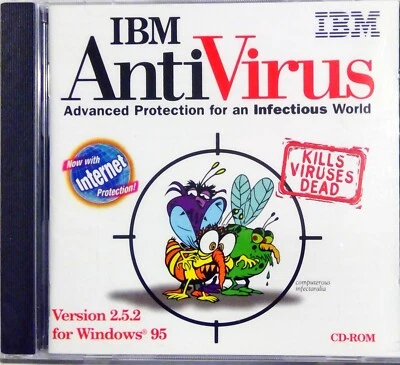 IBM ANTIVIRUS Windows 95 PC CD-ROM Vintage Retro Classic Brand New Sealed  - Image 1 of 3