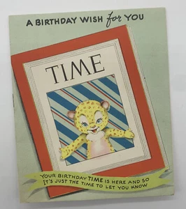 Vintage A Birthday Wish for You -Time Life Fortune Magazine-Greeting Card Signed - Picture 1 of 4