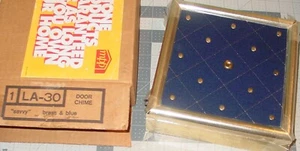 Vintage Nutone "Savvy" LA-30 Messing & blau Türgong Gehäuse NEU Abdeckung NUR USA - Bild 1 von 11