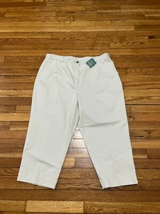 LL Bean Original Fit Chino Capri Pants Women's Plus Size 18W High Rise NWT - Picture 1 of 4