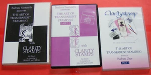3 x DVDs Barbara Gray Santerelli THE ART OF TRANSPARENT STAMPING PARTS 1, 2, 3 - Picture 1 of 7