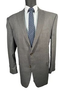 CHAPS Mens Brown HOUNDSTOOTH CHECK BIG & TALL Sport Coat Blazer Jacket 48R - Picture 1 of 9