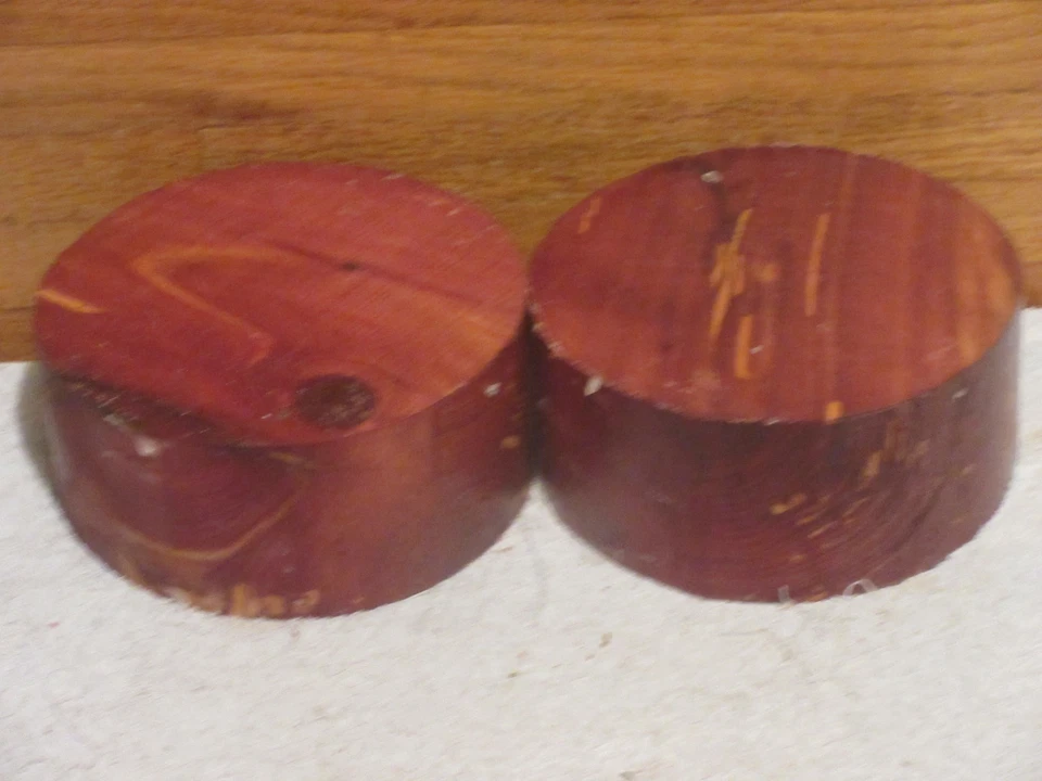 2 PIEZAS CUENCO DE MADERA TORNEADO DE CEDRO ROJO ORIENTAL MISSOURI EN BLANCO Foto 1 de 1