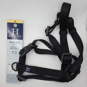 Hamilton Classic Nylon Dog Harness Medium Comfort Fit 20-30" Chest Black - Picture 1 of 4