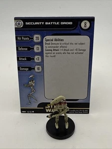 Star Wars Miniatures Security Battle Droid w/Card 46/60 WoTC Common - Picture 1 of 1