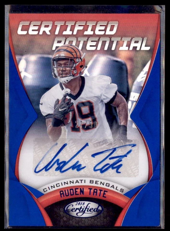 2018 Panini Certified Auden Tate Bengals CPS-AT Autograph - Image 1 of 2
