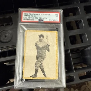 1946-47 Propagandas Montiel Los Reyes del Deporte Jimmie Foxx #70 PSA 1 HOF Cent - Picture 1 of 14