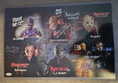 6X FOTO FIRMADA VIERNES 13 12X18 CERTIFICADO DE AUTENTICIDAD JSA HODDER BLANCO MORGA GRAHAM VOORHEES Foto 1 de 4