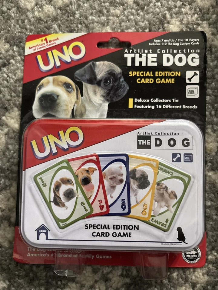 Artist The Dog UNO Special Edition Card Game Collector Tin NEW SEALED FREE SHIP - Image 1 of 2