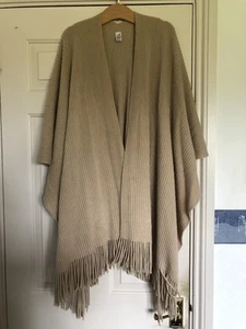 M&S Camel Ladies Brown Poncho Shawl Wrap - Picture 1 of 9